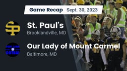 Recap: St. Paul's  vs. Our Lady of Mount Carmel  2023