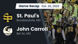 Recap: St. Paul's  vs. John Carroll  2023