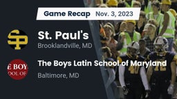 Recap: St. Paul's  vs. The Boys Latin School of Maryland 2023