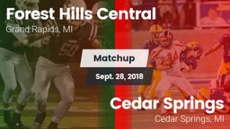 Matchup: Forest Hills Central vs. Cedar Springs  2018