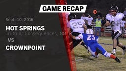 Recap: Hot Springs  vs. Crownpoint 2016