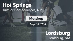 Matchup: Hot Springs vs. Lordsburg  2016