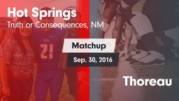 Matchup: Hot Springs vs. Thoreau 2016