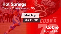 Matchup: Hot Springs vs. Cobre  2016