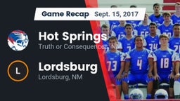 Recap: Hot Springs  vs. Lordsburg  2017