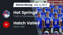 Recap: Hot Springs  vs. Hatch Valley  2017