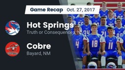 Recap: Hot Springs  vs. Cobre  2017