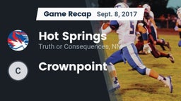 Recap: Hot Springs  vs. Crownpoint 2017