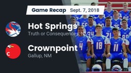 Recap: Hot Springs  vs. Crownpoint  2018