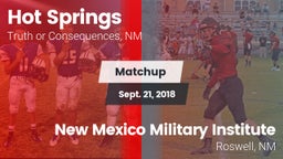 Matchup: Hot Springs vs. New Mexico Military Institute 2018