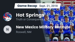 Recap: Hot Springs  vs. New Mexico Military Institute 2018