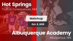 Matchup: Hot Springs vs. Albuquerque Academy 2018