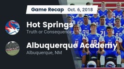 Recap: Hot Springs  vs. Albuquerque Academy 2018