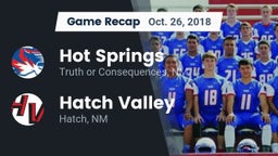Recap: Hot Springs  vs. Hatch Valley  2018