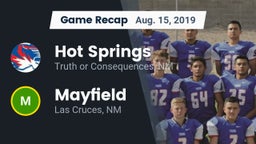 Recap: Hot Springs  vs. Mayfield  2019
