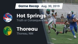 Recap: Hot Springs  vs. Thoreau  2019