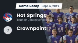 Recap: Hot Springs  vs. Crownpoint 2019