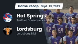 Recap: Hot Springs  vs. Lordsburg  2019