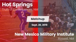 Matchup: Hot Springs vs. New Mexico Military Institute 2019
