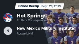 Recap: Hot Springs  vs. New Mexico Military Institute 2019