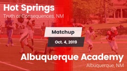 Matchup: Hot Springs vs. Albuquerque Academy  2019