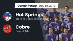 Recap: Hot Springs  vs. Cobre  2019