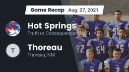 Recap: Hot Springs  vs. Thoreau  2021
