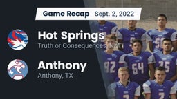 Recap: Hot Springs  vs. Anthony  2022