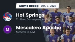 Recap: Hot Springs  vs. Mescalero Apache  2022