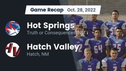 Recap: Hot Springs  vs. Hatch Valley  2022