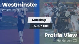 Matchup: Westminster vs. Prairie View  2018