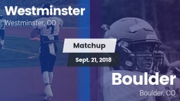 Matchup: Westminster vs. Boulder  2018