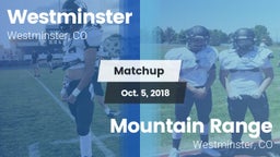 Matchup: Westminster vs. Mountain Range  2018