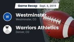 Recap: Westminster  vs. Warriors Athletics 2019