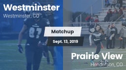 Matchup: Westminster vs. Prairie View  2019
