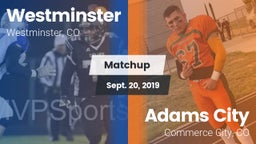 Matchup: Westminster vs. Adams City  2019