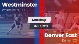 Matchup: Westminster vs. Denver East  2019