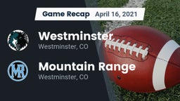 Recap: Westminster  vs. Mountain Range  2021