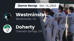 Recap: Westminster  vs. Doherty  2022