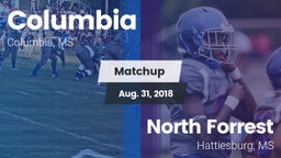 Matchup: Columbia vs. North Forrest  2018