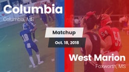 Matchup: Columbia vs. West Marion  2018