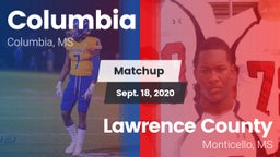 Matchup: Columbia vs. Lawrence County  2020