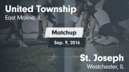 Matchup: United Township vs. St. Joseph  2016