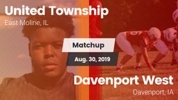 Matchup: United Township vs. Davenport West  2019