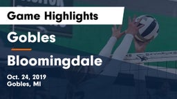 Gobles  vs Bloomingdale Game Highlights - Oct. 24, 2019