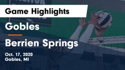 Gobles  vs Berrien Springs Game Highlights - Oct. 17, 2020