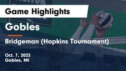 Gobles  vs Bridgeman (Hopkins Tournament) Game Highlights - Oct. 7, 2023