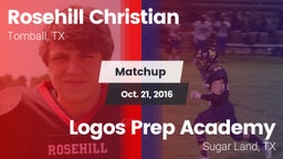 Matchup: Rosehill Christian vs. Logos Prep Academy  2016