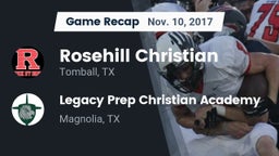 Recap: Rosehill Christian  vs. Legacy Prep Christian Academy 2017