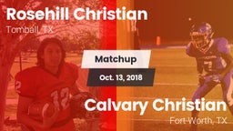 Matchup: Rosehill Christian vs. Calvary Christian  2018
